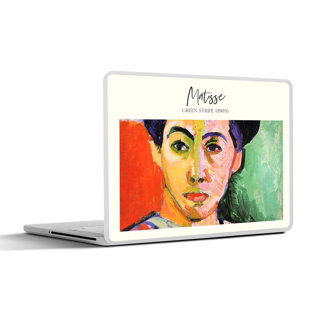 MuchoWow Laptop Aufkleber Sticker Cover Kunst - Matisse - Grüner Streifen (1905) 30x22 cm - Laptop-Sticker