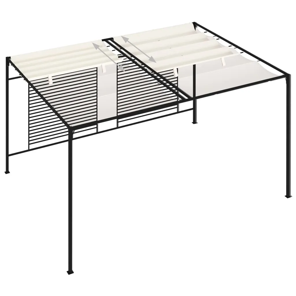 Abri de terrasse 3x4 m pour réception et repas avec toit modulable