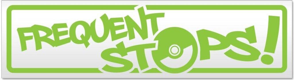 Kiwistar Frequent Stops Catch Ball Magnetschild Schild magnetisch - 20cm Lindgrün - Magnetfolie für Auto PKW Kfz