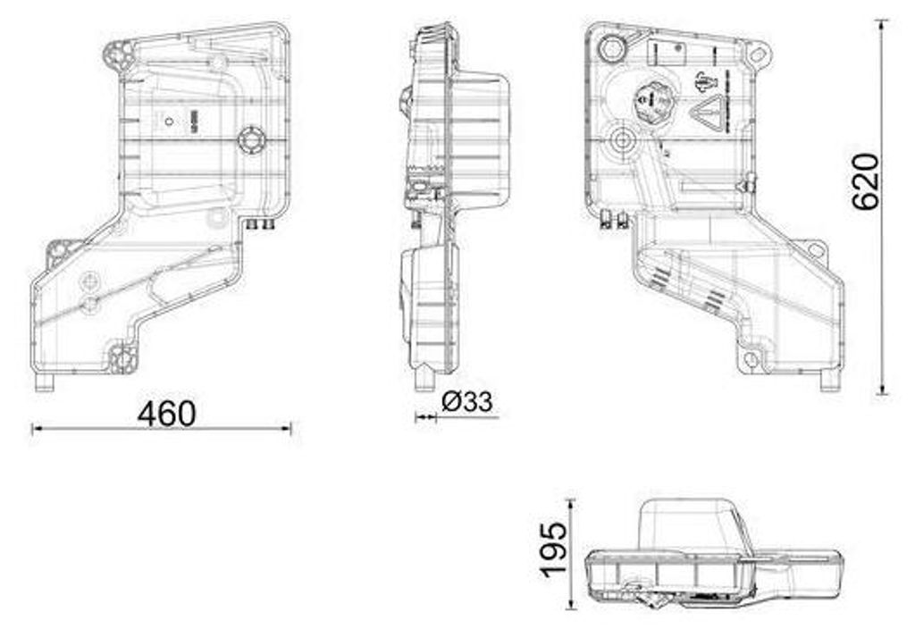 MAHLE Ausgleichsbehälter Kühlmittel für IVECO EUROCARGO I-III Kühlwasser CRT 287 000P