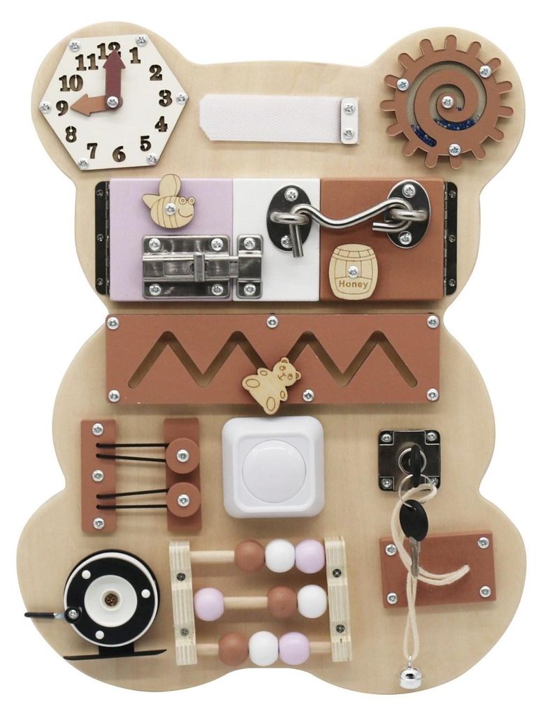 Activiteitenspeelbord "Beer" - Montessori voor baby's Productafbeelding 
