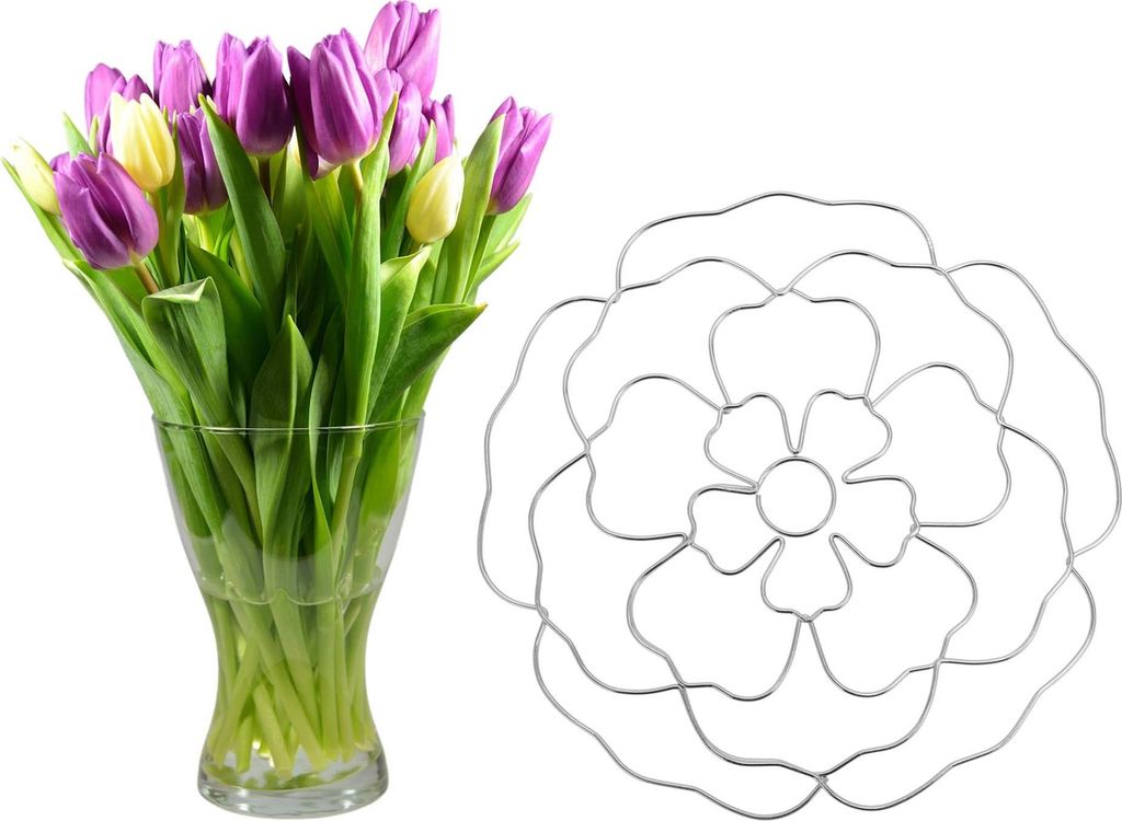 Blumenarrangementhalter, Stielhalter für Blumen, Blumengitter in Pfirsichblütenform für Vase, Blumenfrosch-Organizer 15CM