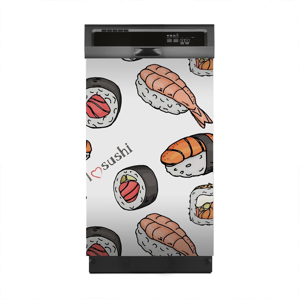 Magnete Dekorative 45x70 cm Küche Magnetmatte Spülmaschine - Sushi und Rollen