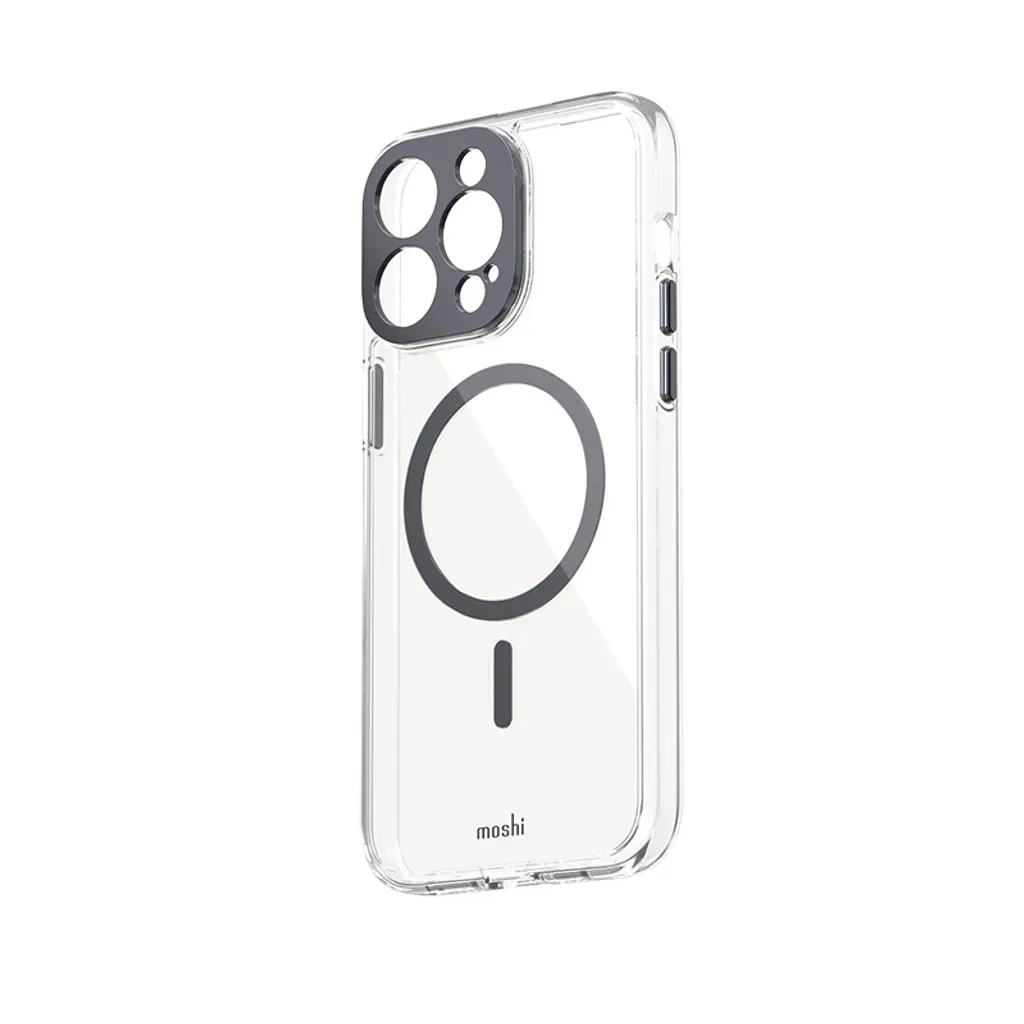 Custodia Elegante Moshi iGlaze iPhone 15 Pro Max Grigio Meteorite MagSafe