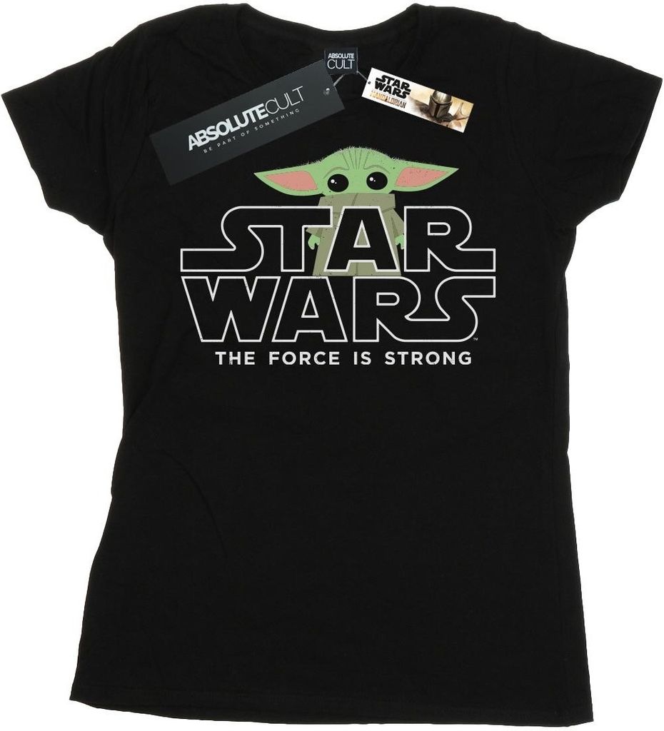 Star Wars - "The Mandalorian The Child Strong" T-Shirt für Damen BI43019 (L) (Schwarz)