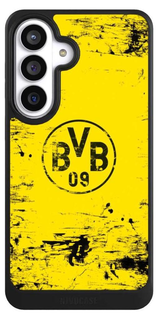NIVOCASE Hülle für Samsung Galaxy S26+ Handyhülle NIVOcore Case Schwarz BVB Borussia Dortmund Offizielles Lizenzprodukt