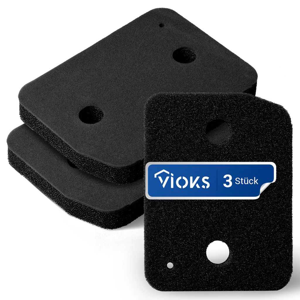 Sockelfilter 3x passend wie Miele 9164761 Schaumfilter für Wärmetauscher Kondenstrockner