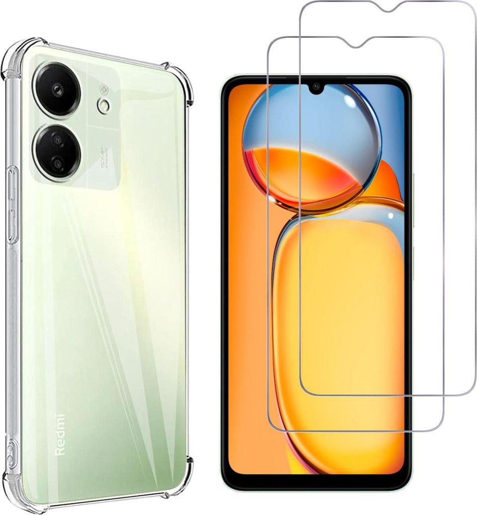 A clear product shot of a phone case and screen protectors.
