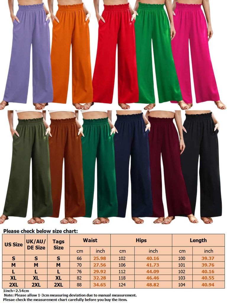 TOFOTL Damen Baggy Hose - Laufhose Mit Gummibund & Taschen, Sommer Jogginghose