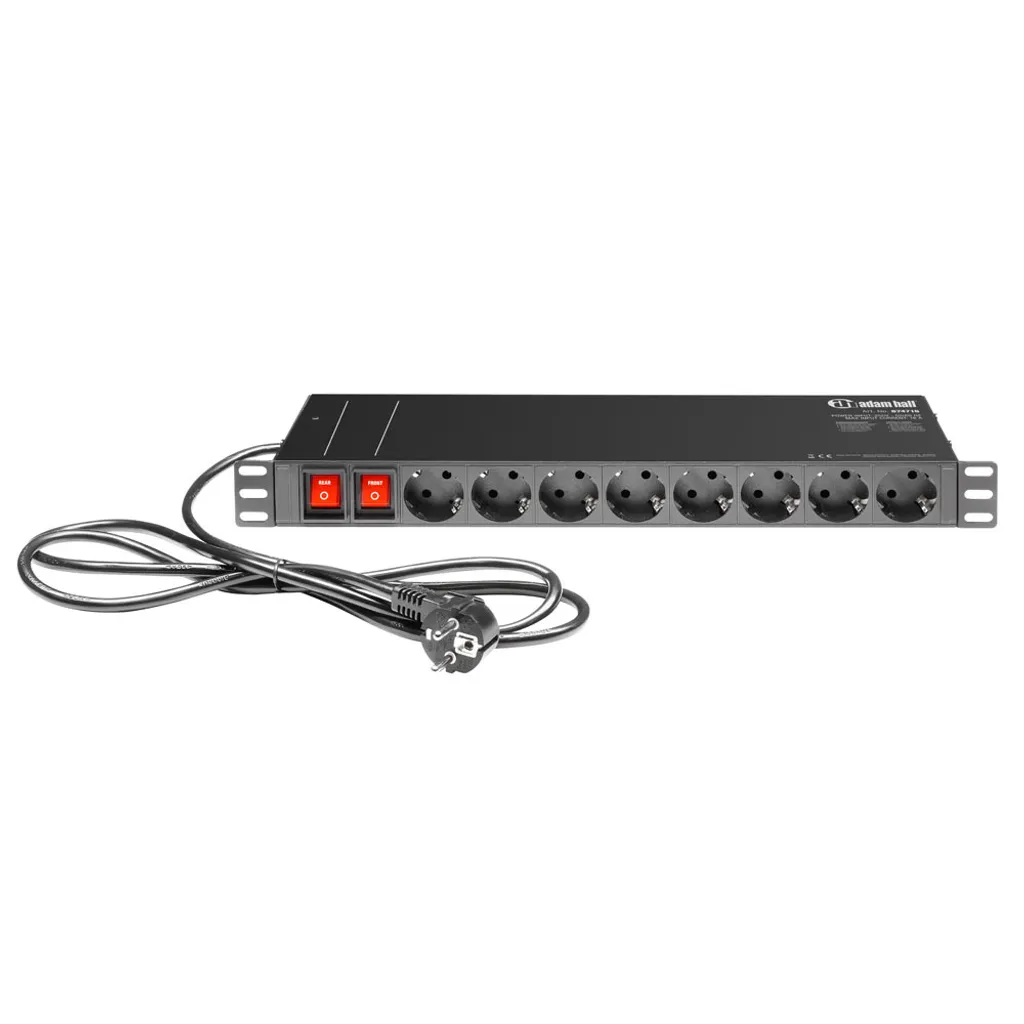 Organisateur Secteur Adam Hall 874716 pour Rack Audio et Baie Réseau 1U