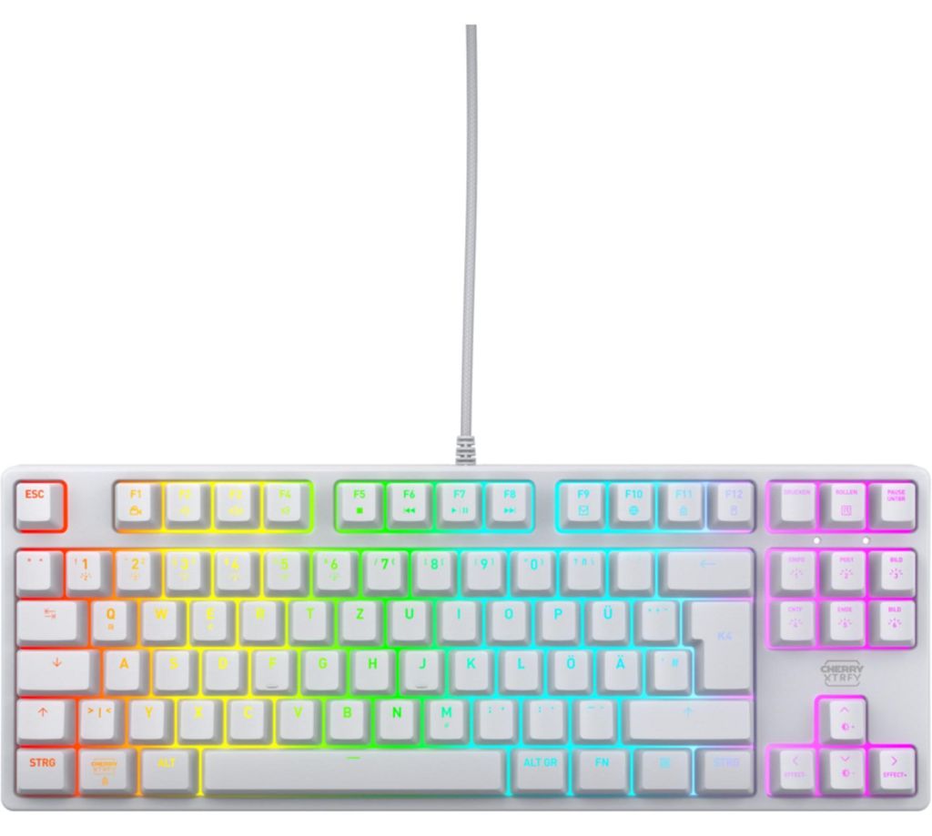 CHERRY K4V2 RGB Tenkeyless White edition, Mechanical gaming keyboard, German