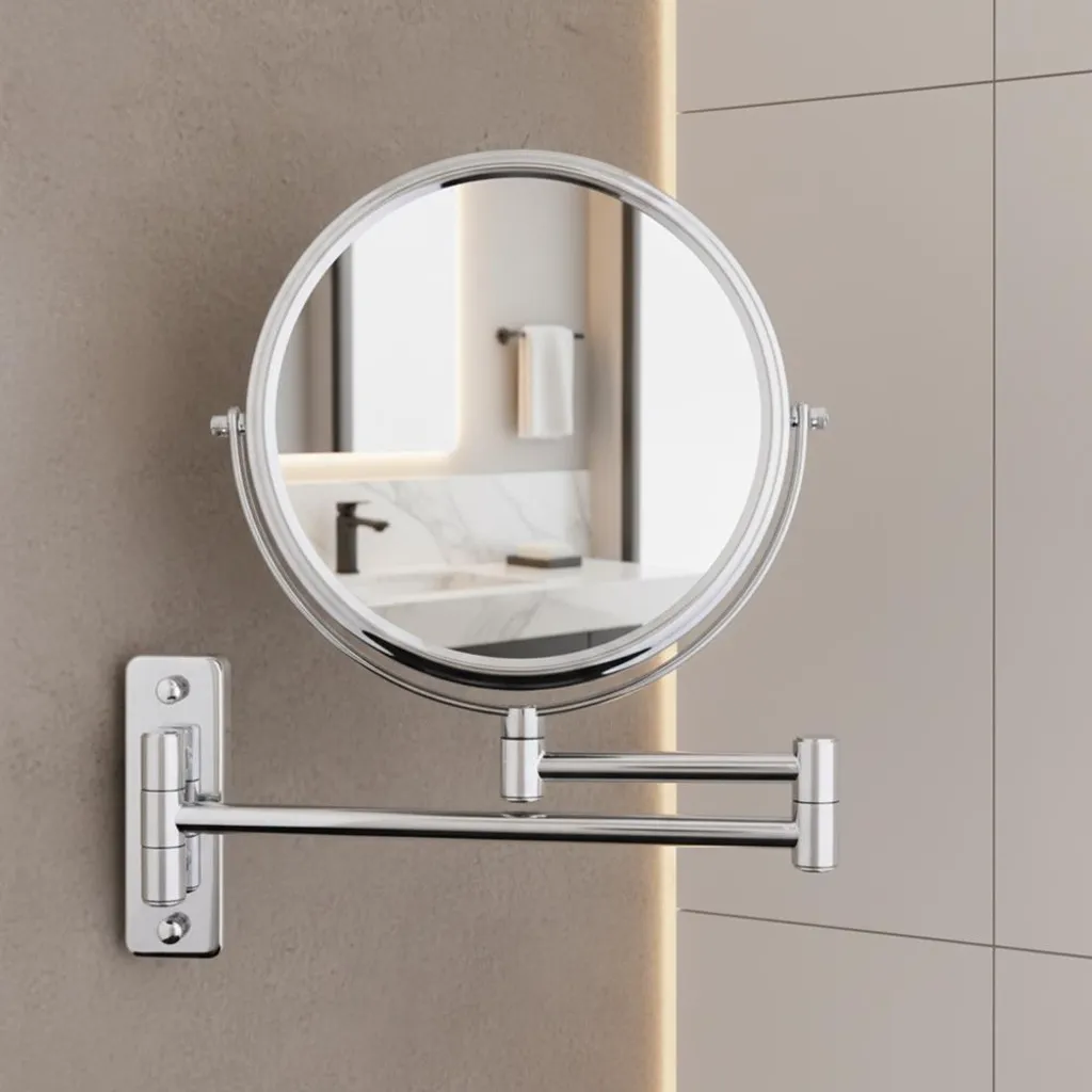 Miroir de maquillage grossissant 10x mural de 20cm pour salle de bain