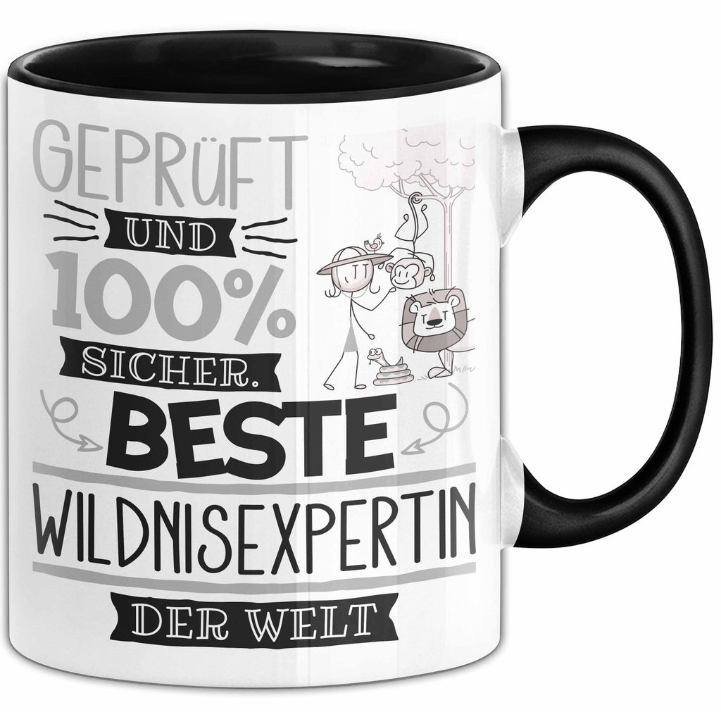 Beste Wildnisexpertin Der Welt Tasse Geschenk für Eine Wildnisexpertin Und Sicher Geschenkidee Geburtstag Weihnachten (Schwarz)