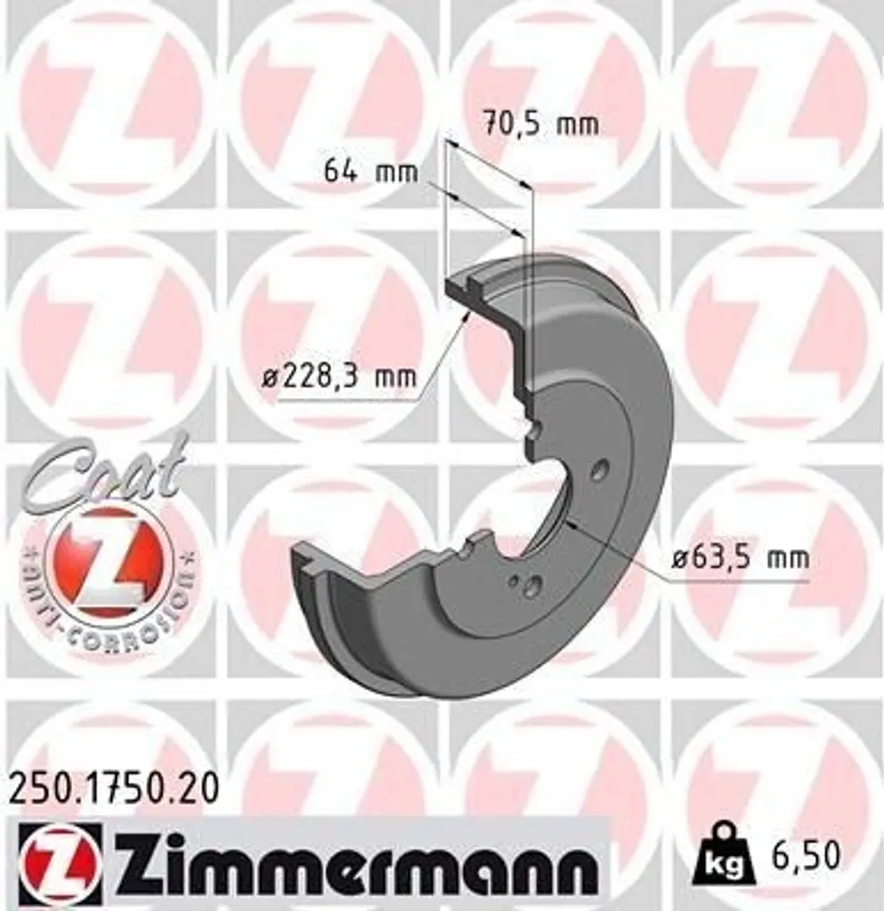 Tambour de Frein Zimmermann 250.1750.20 : Stop aux Bruits et Vibrations