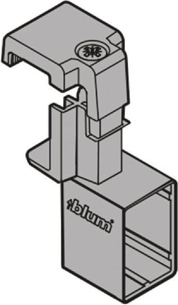 Blum Orga-Line Tandembox Antaro Reling Aufnahme, Aluminium grau