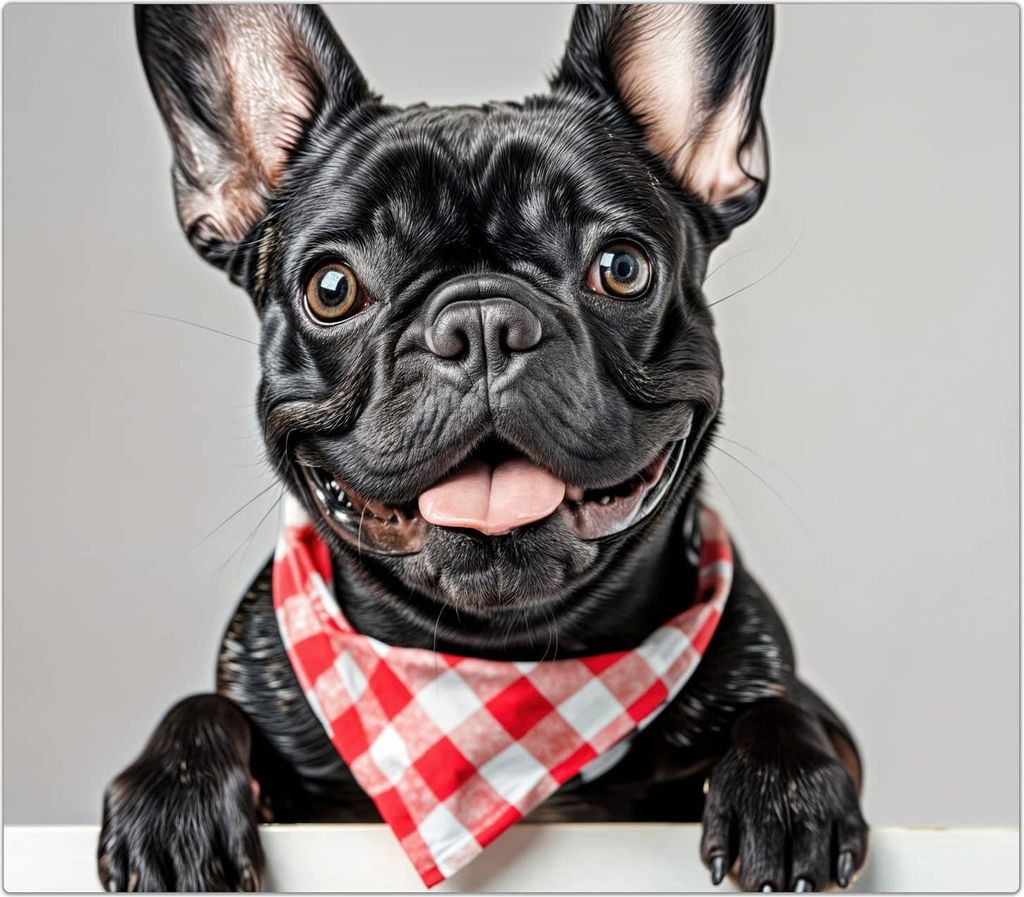 Spritzschutz Herdabdeckplatte Schneidebrett aus Glas Französische Bulldogge 1-Teilig (60x52cm)