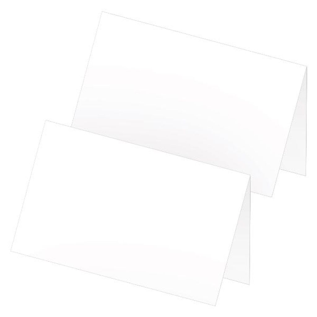 itenga 24x Tischkarten Neutral Weiß Blanko für alle Anlässe Produktbild 