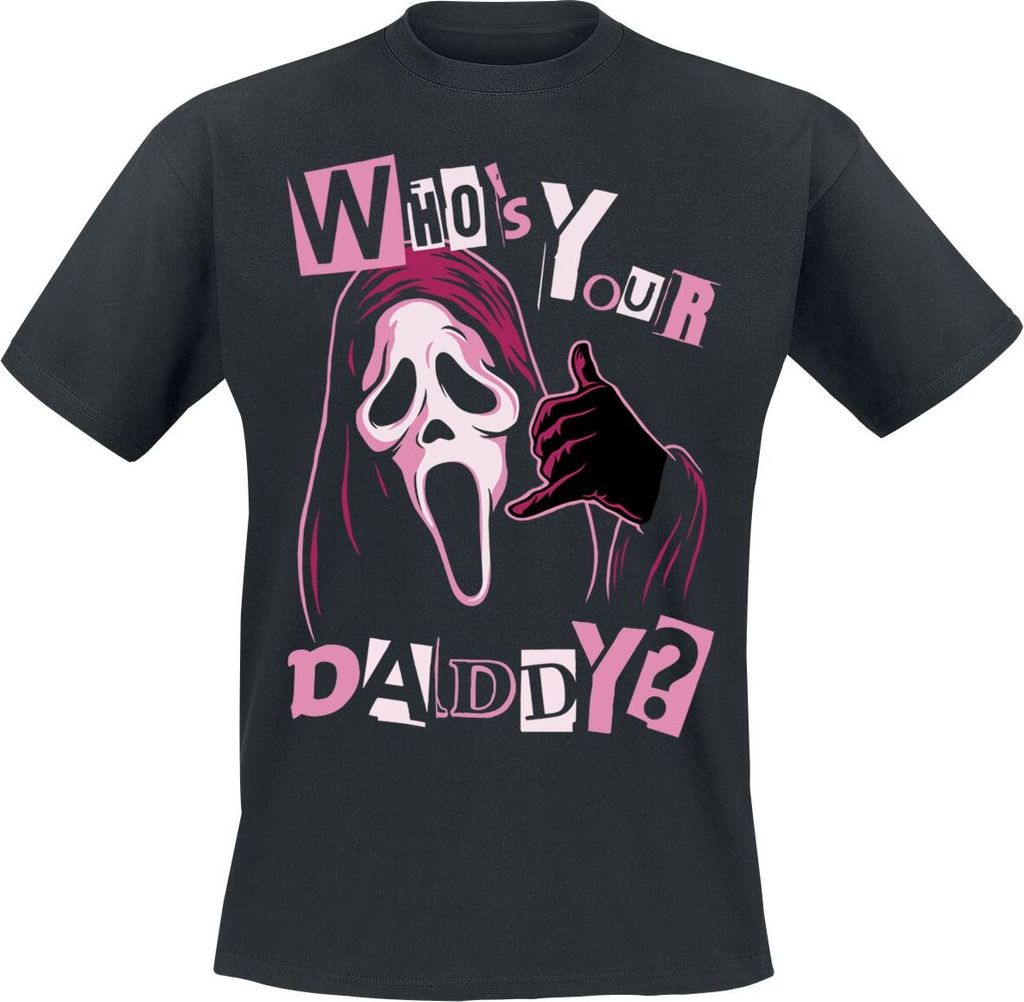 Scream (Film) T-Shirt Herren Ghostface - Who`s Your Daddy? Produktbild 