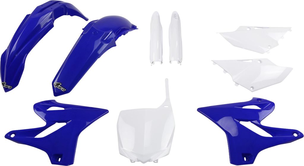 Verkleidungskit UFO PLAST 9-teilig Verkleidungssatz Kunststoff mit Gabelschutz, Farbe:blau / weiß