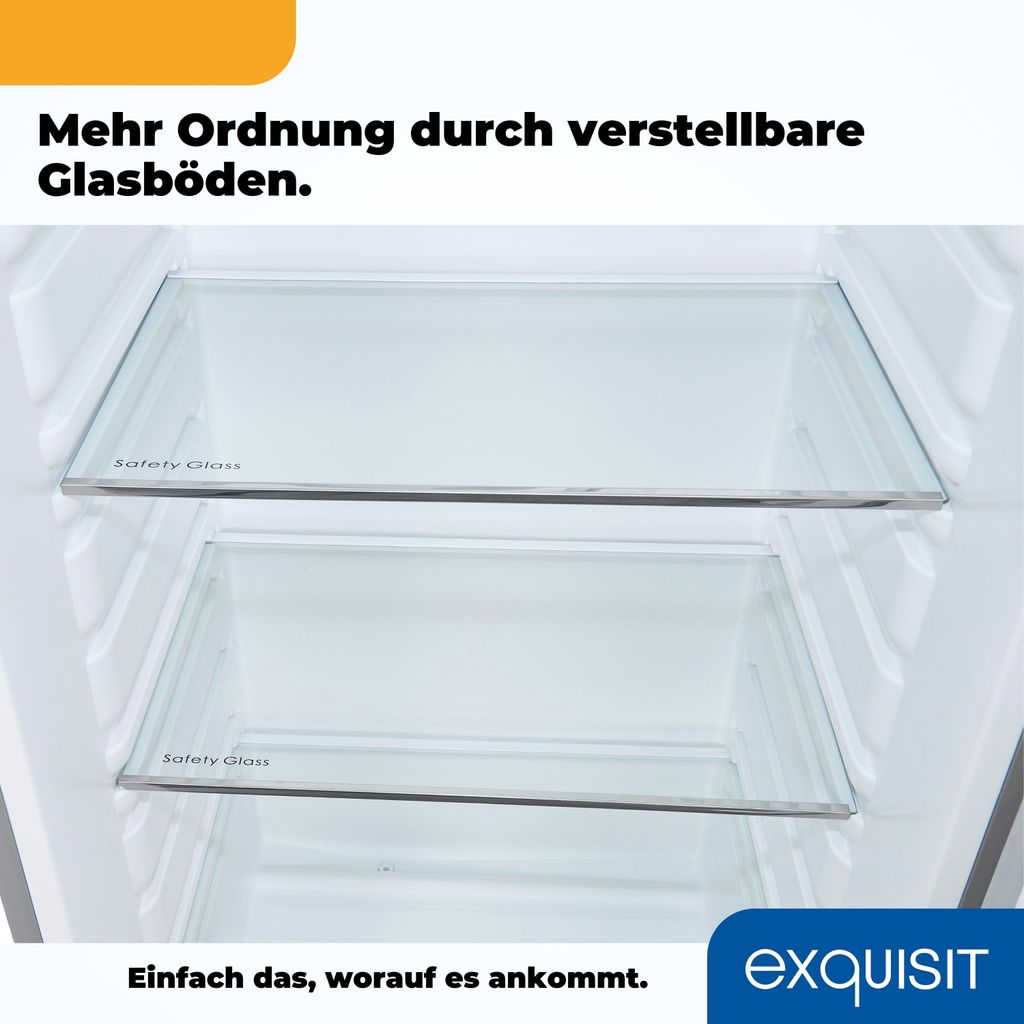 Exquisit Vollraumkühlschrank KS350-V-H-040E inoxlook | Produktbild 8