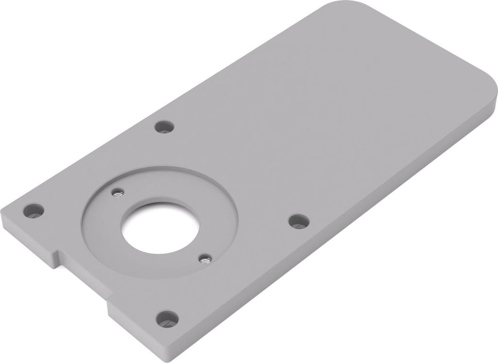 PRIWAS Grundplatte/Adapterplatte XL-Version für Kopierhülsen passend für Bosch GKF 600 | Vergrößerte Gleitplatte passend für Bosch Kantenfräsen