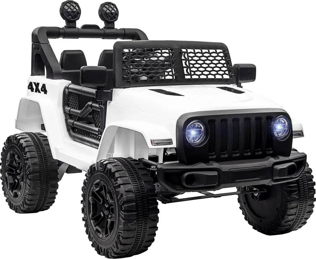Voiture électrique pour enfants 2 moteurs blanc 100x65x72 cm avec télécommande