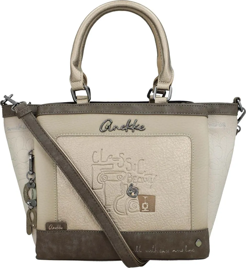 Anekke Sac à Épaule Muse Amphora Brun Multicolore avec Détails Artisanaux
