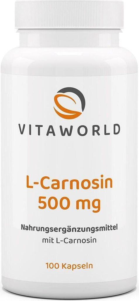 Vitaworld L-Carnosin 500 mg | 100 Kapseln | 500 mg Produktbild 