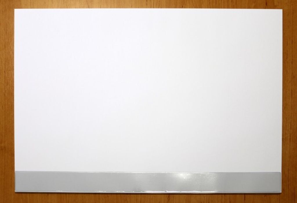 Schreibtischunterlage Papier mit Schutzleiste blanko weiß Produktbild 2