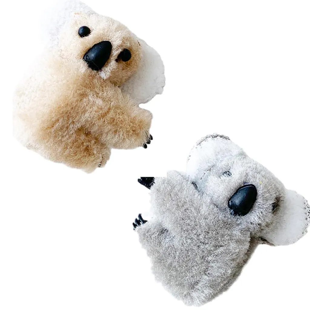 Accessoires Cheveux Enfants : Barrettes Animaux Koala en Tissu Doux