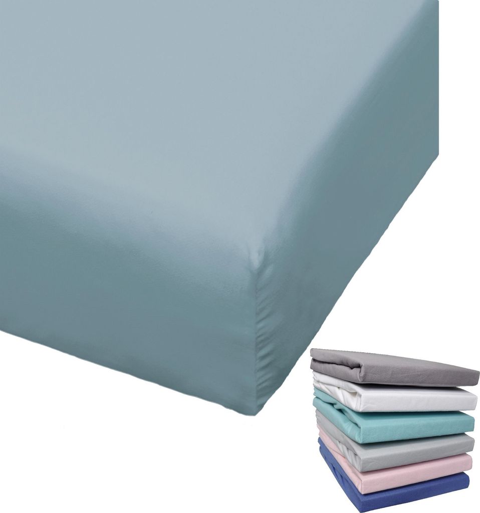 Bierbaum Biber Spannbettlaken Baumwolle 180x200 cm Weiß Grau Blau Rosa Türkis Silber Flieder Grün Taupe Rundgummi, Farbe:Jeans