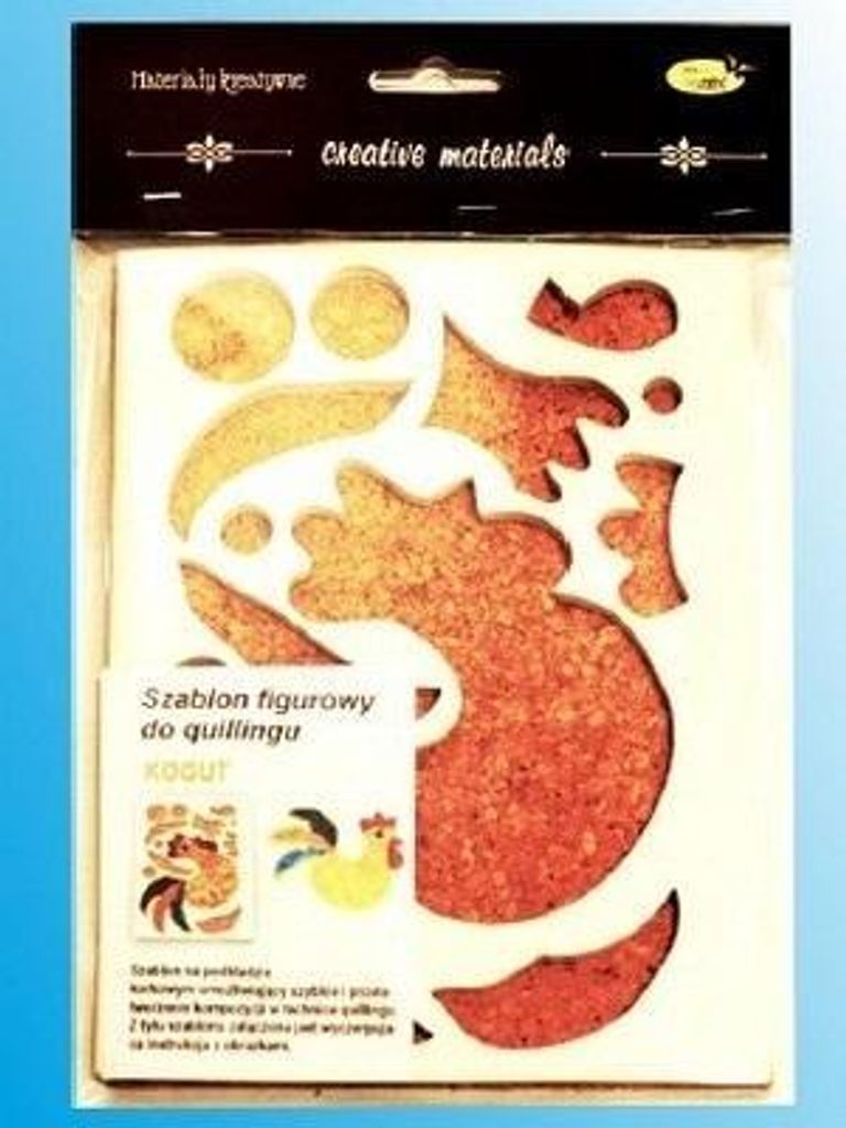 Figur Quilling Schablone Hahn 14.5x19cm