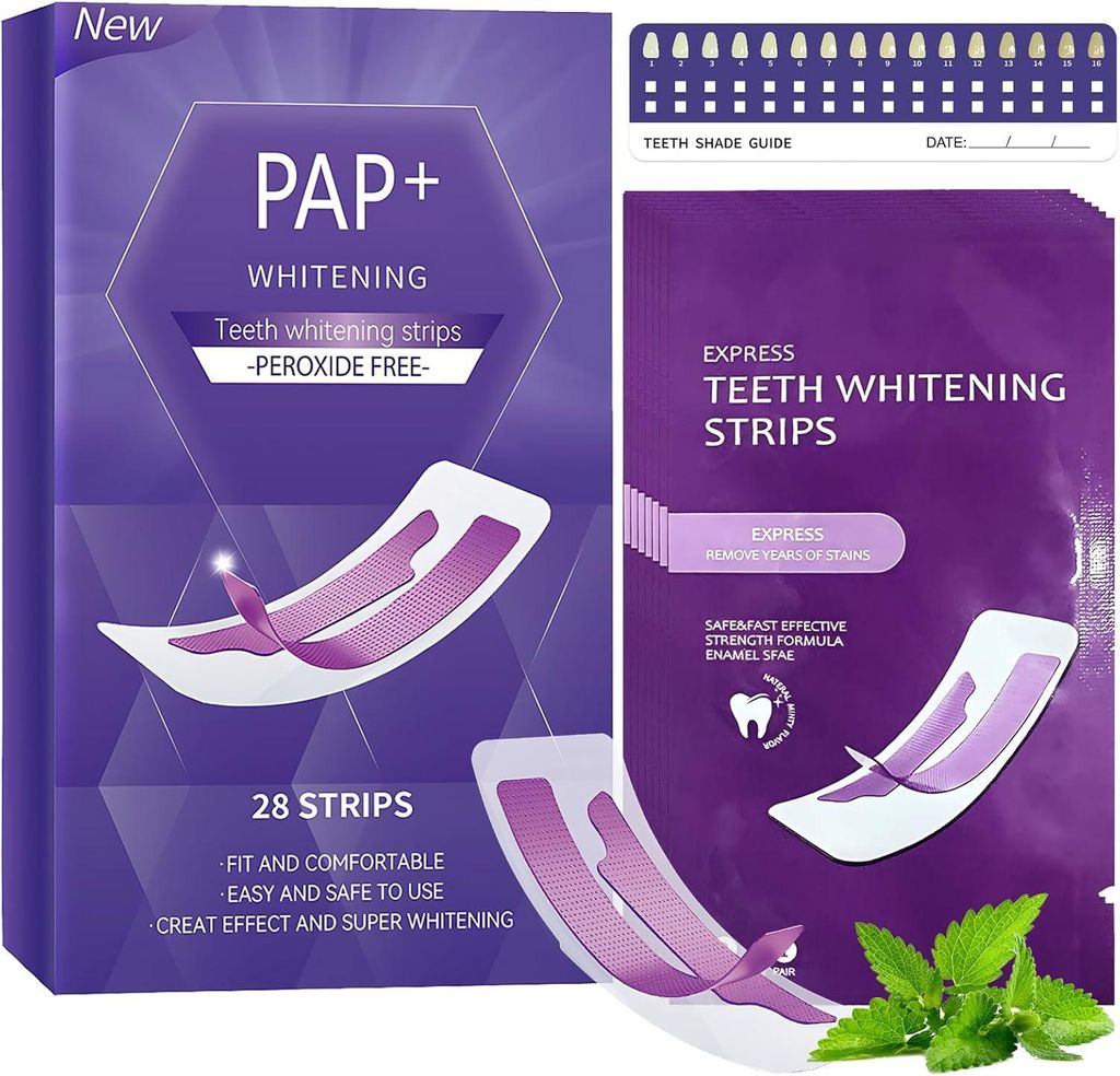 28 Stück Purple Whitening Strips-Streifen 14 Behandlungen, Whitening Strips, Zahnstrips Für Weiße Zähne Zur Remove Stains, Weißere Zähne