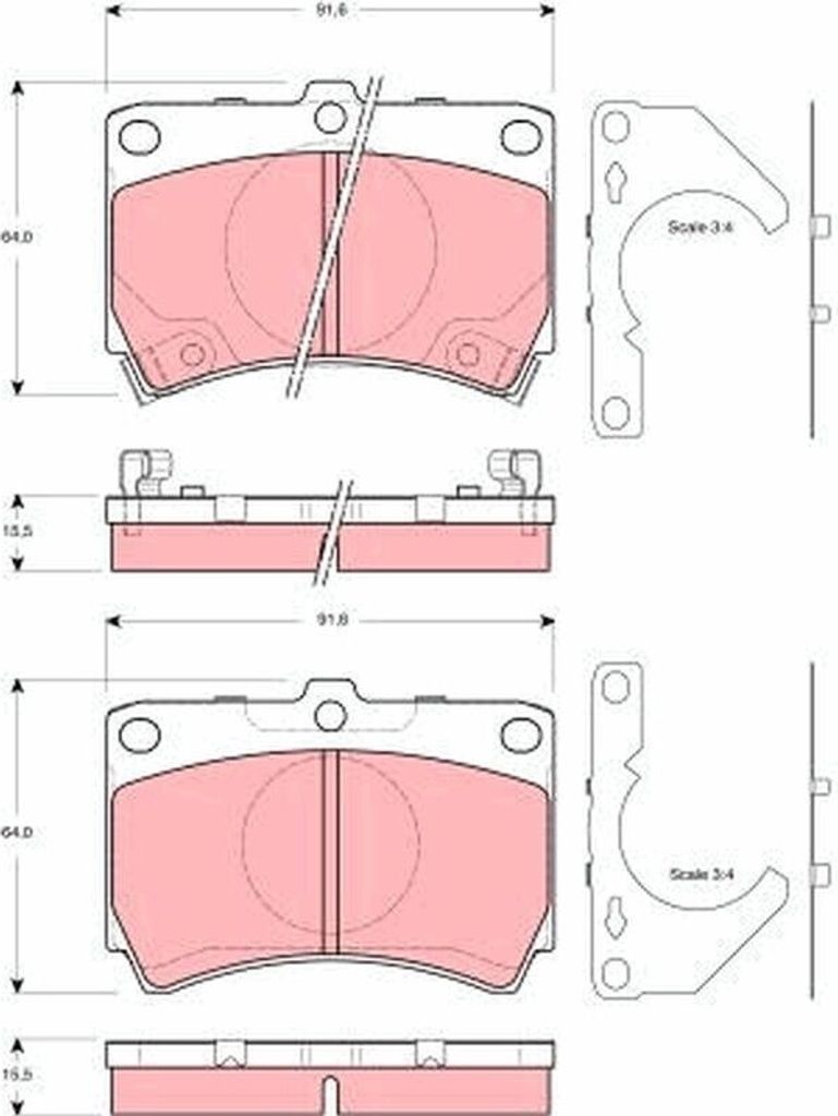 TRW GDB3252 - OE DCY5 33 23Z Bremsbeläge für Demio (DW)