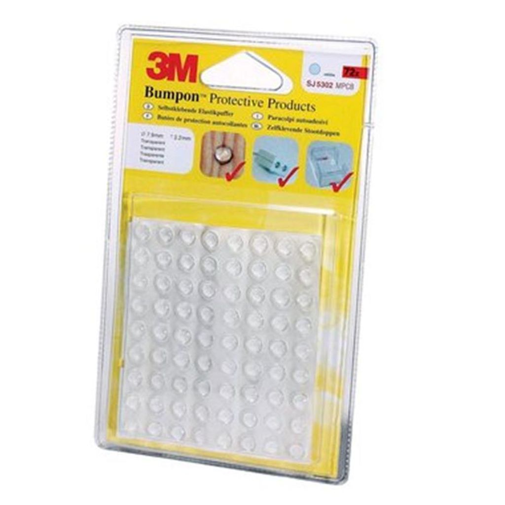 3M Bumpon Elastikpuffer, transparent, rund, Durchm. 12,7 mm Höhe: 3,5 mm, selbstklebend, absorbieren Vibrationen und (SJ5312BL)