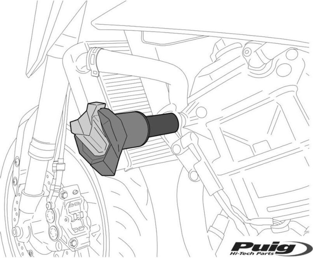 PUIG 22175N Sturzpads R19  passend fuer KAWASAKI NINJA 7 Produktbild 