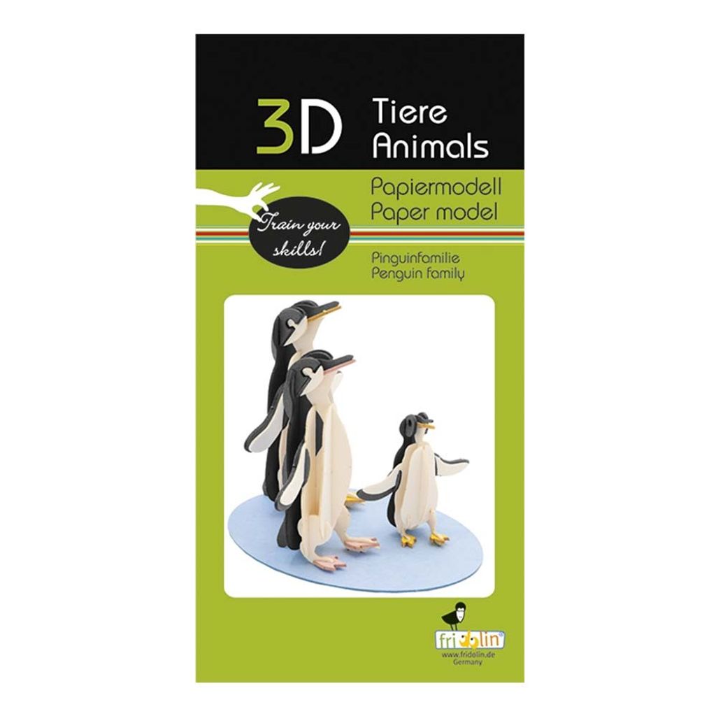 papierowy model 3D zwierząt - rodzina pingwinów Zdjęcie produktu 