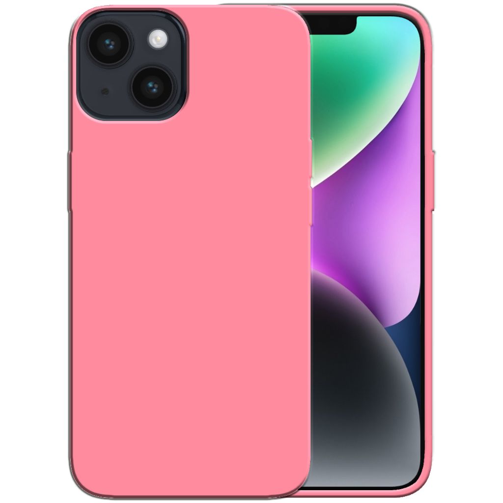 Smartphonica Silikonhülle für iPhone 14 Hülle mit weicher Innenseite - Pink