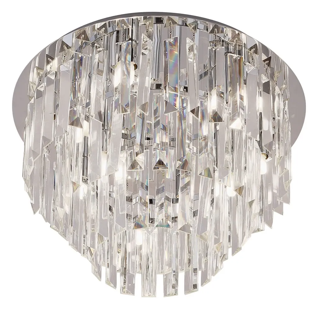 Luminaire MONACO chrome 9xG9 Maxlight 42cm : éclat et modernité