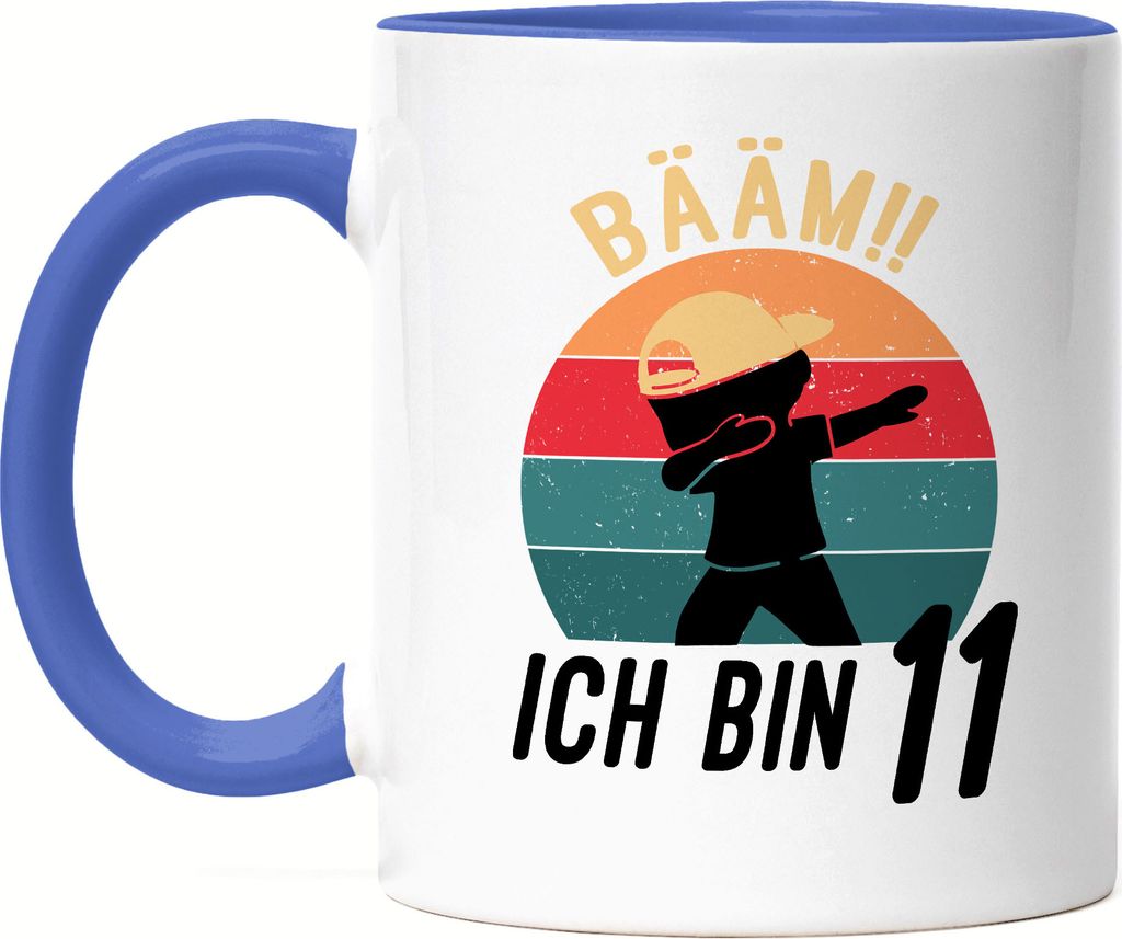 Dabbing Geburtstagstasse 11 Jahre Jungs 11. Geburtstag Lustig Tasse Blau Jungen Elf