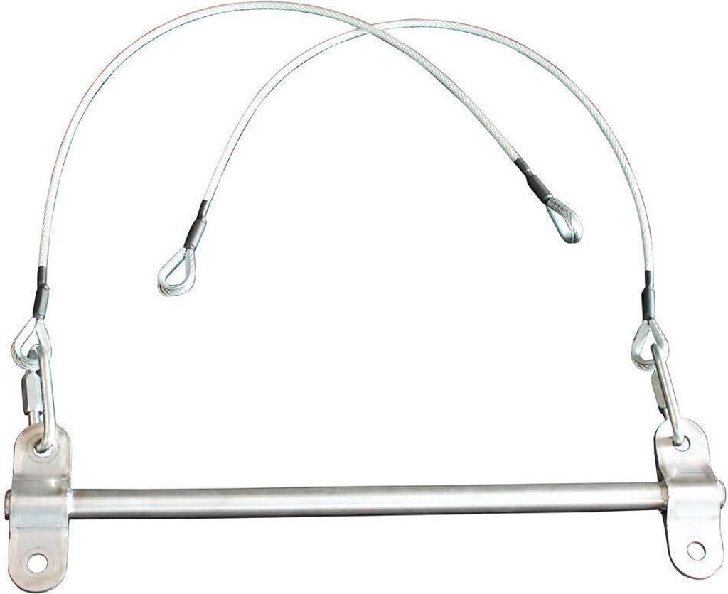 Trapezstange/ Spreader für Luftartistik Edelstahl 2- Doppelpunkte 55 cm (L 44 cm)