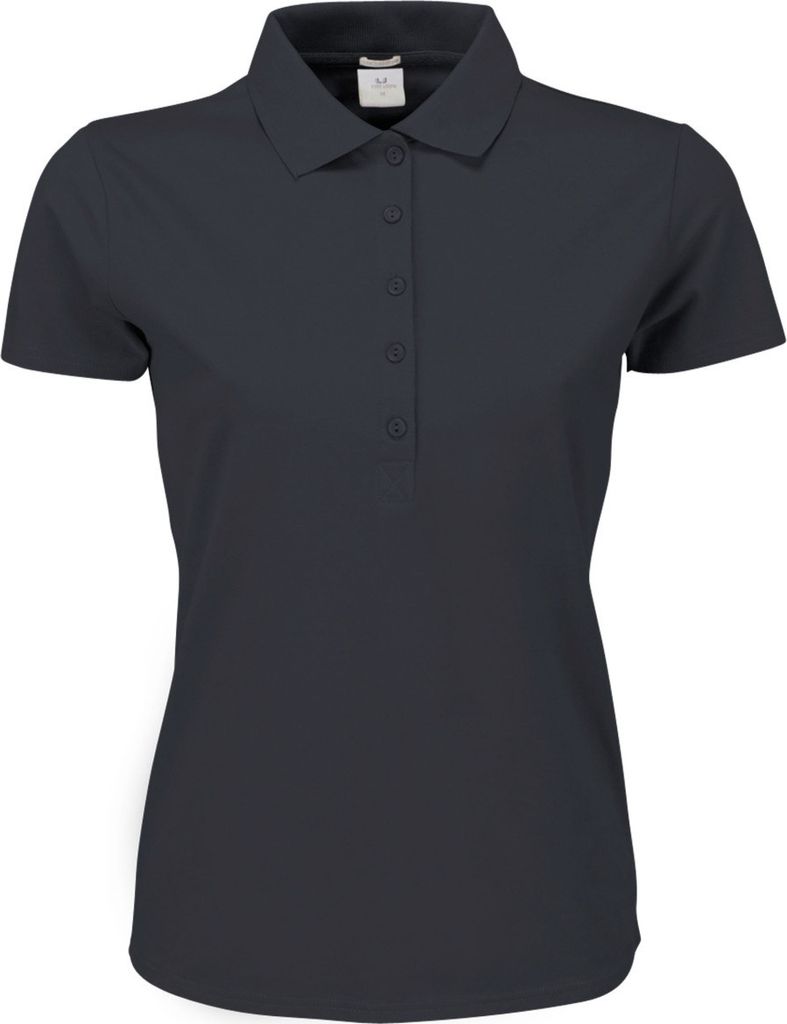 Tee Jays Damen Luxury Stretch Polo-Shirt, Kurzarm BC3307 (2XL) (Dunkelgrau)