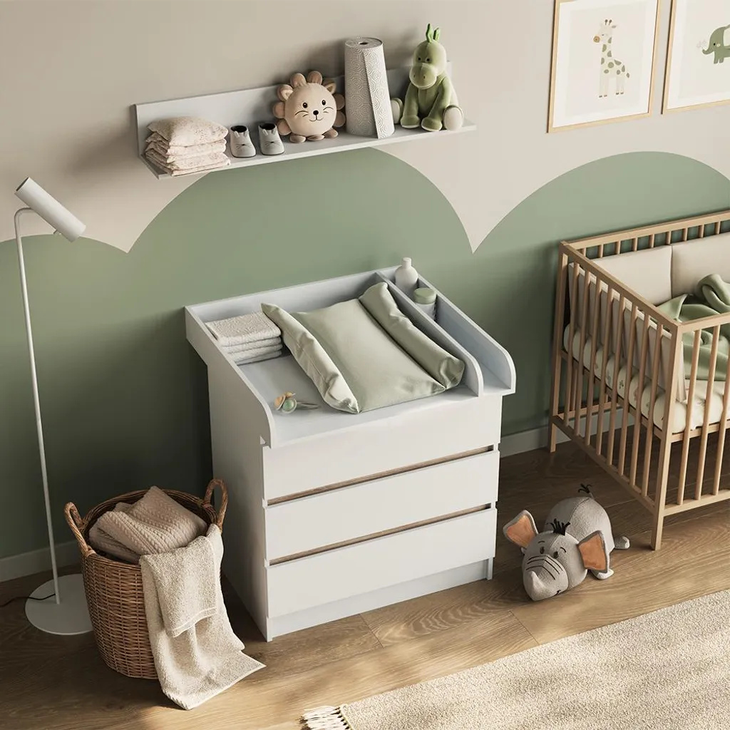 Commode à langer sécurisée Vicco Emma 28811, solution change 80x87 cm