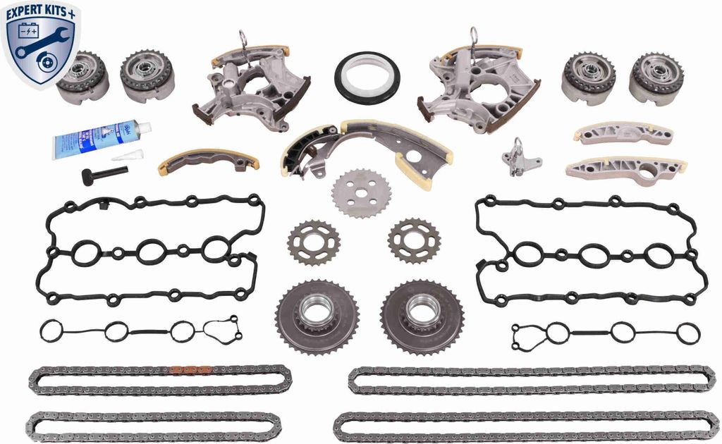 VAICO V10-10011 Steuerkettensatz Steuerkette für AUDI A6 Avant (4F5, C6) A4 Avant (8ED, B7) A6 Limousine (4F2, C6) A4 Limousine (8EC, B7) A6 Allroad