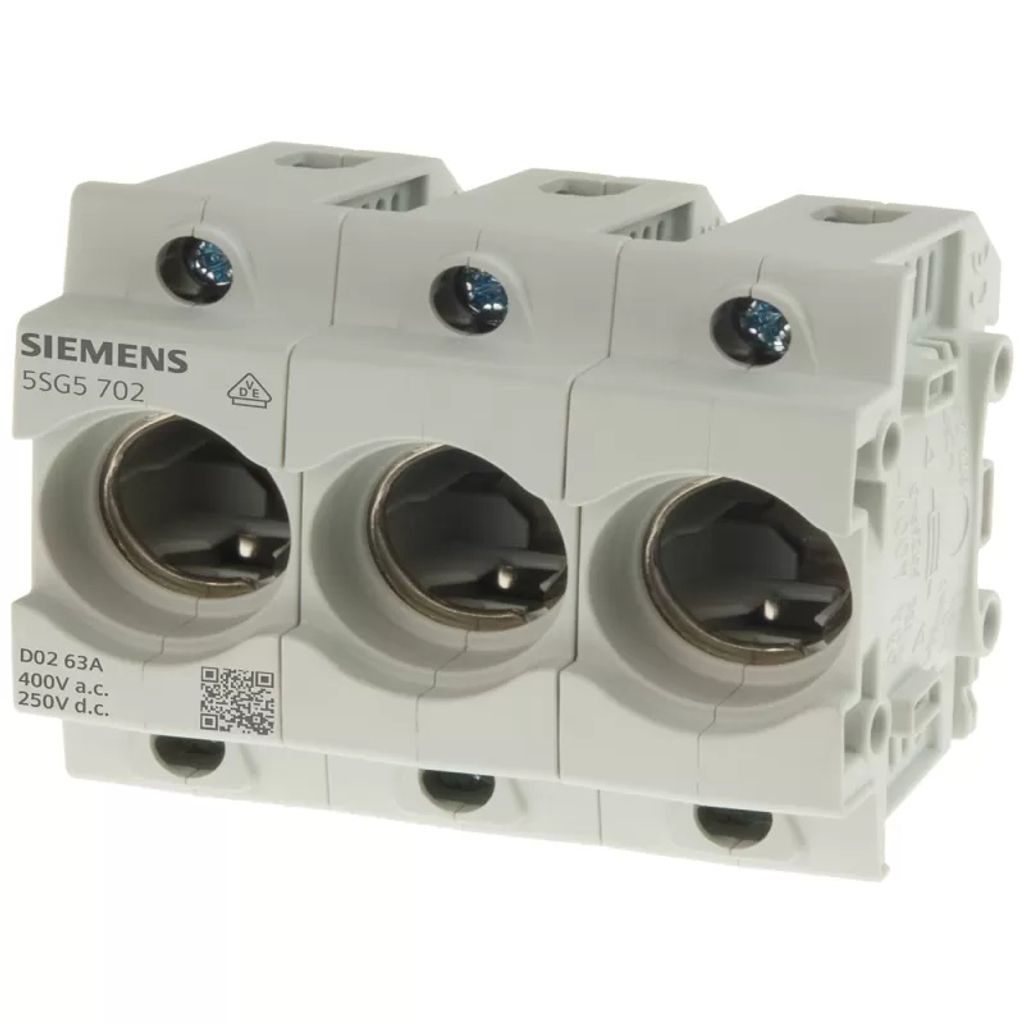 Siemens Indus.Sector Neozed-Sicherungssockel Gr.D01, 3-polig 5SG5302