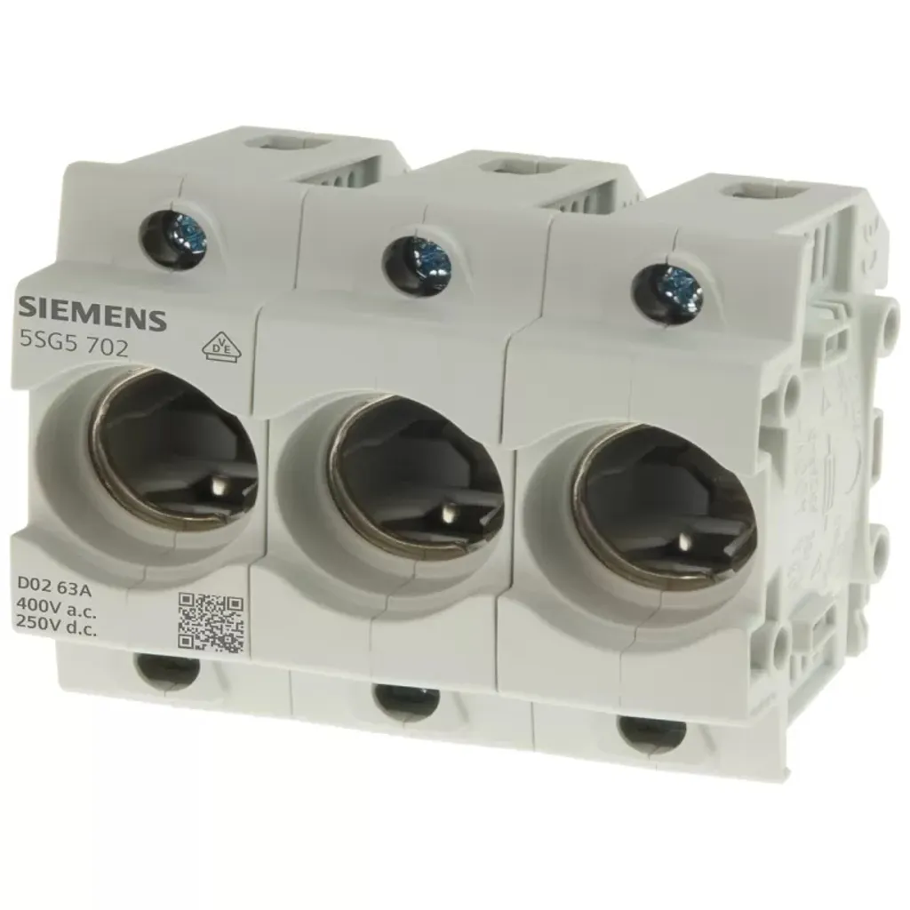 Protection de circuit triphasé avec le socle fusible D01 16A 5SG5302