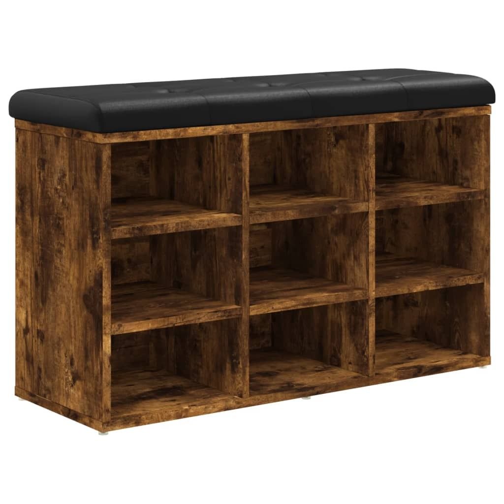 vidaXL Lavice na boty kouřový dub 82x32x50 cm materiál na Obrázek produktu 