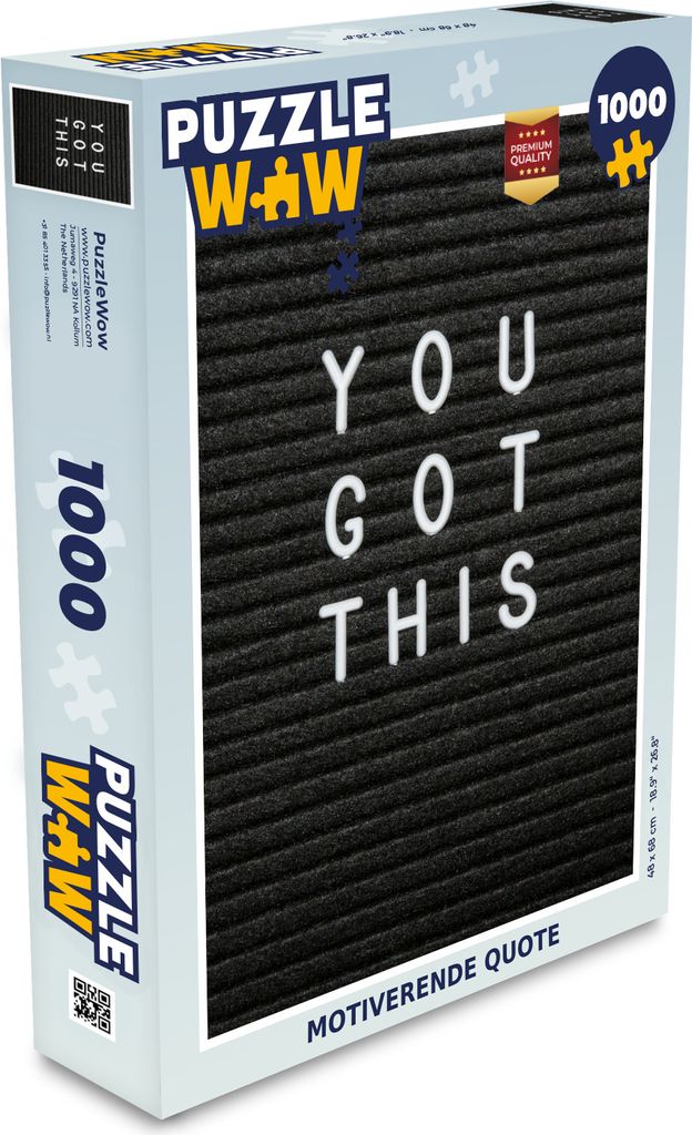 MuchoWow Puzzle 1000 Teile Motivierendes Zitat - Spielzeug - Alt und Jung - Spiele - Puzzeln