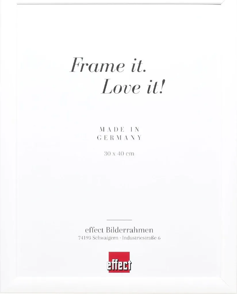 Cornice Professionale 30x40 Bianco Glossy | Legno e Vetro Antiriflesso