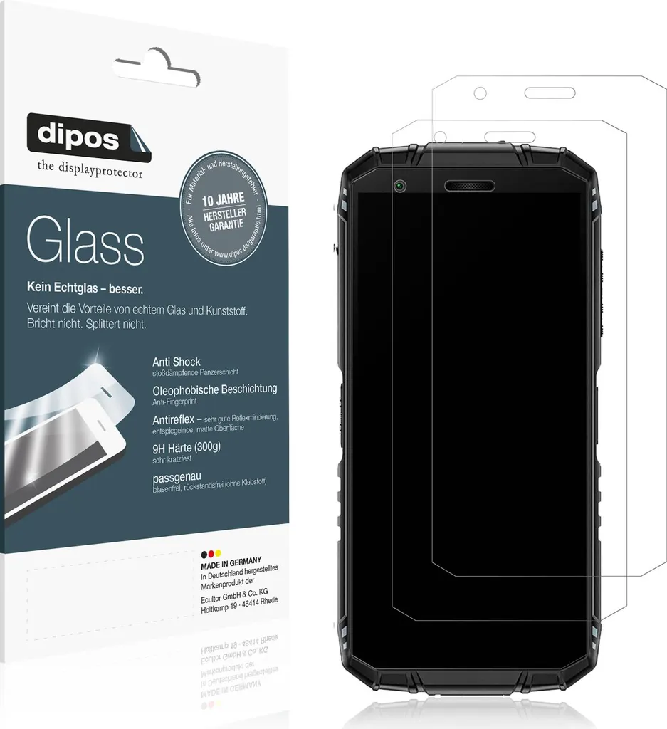 Nandu Pellicola Protettiva ZenGlass Per Doogee S60 – Flessibile 9H Anti-Impronta – Made In Germany
